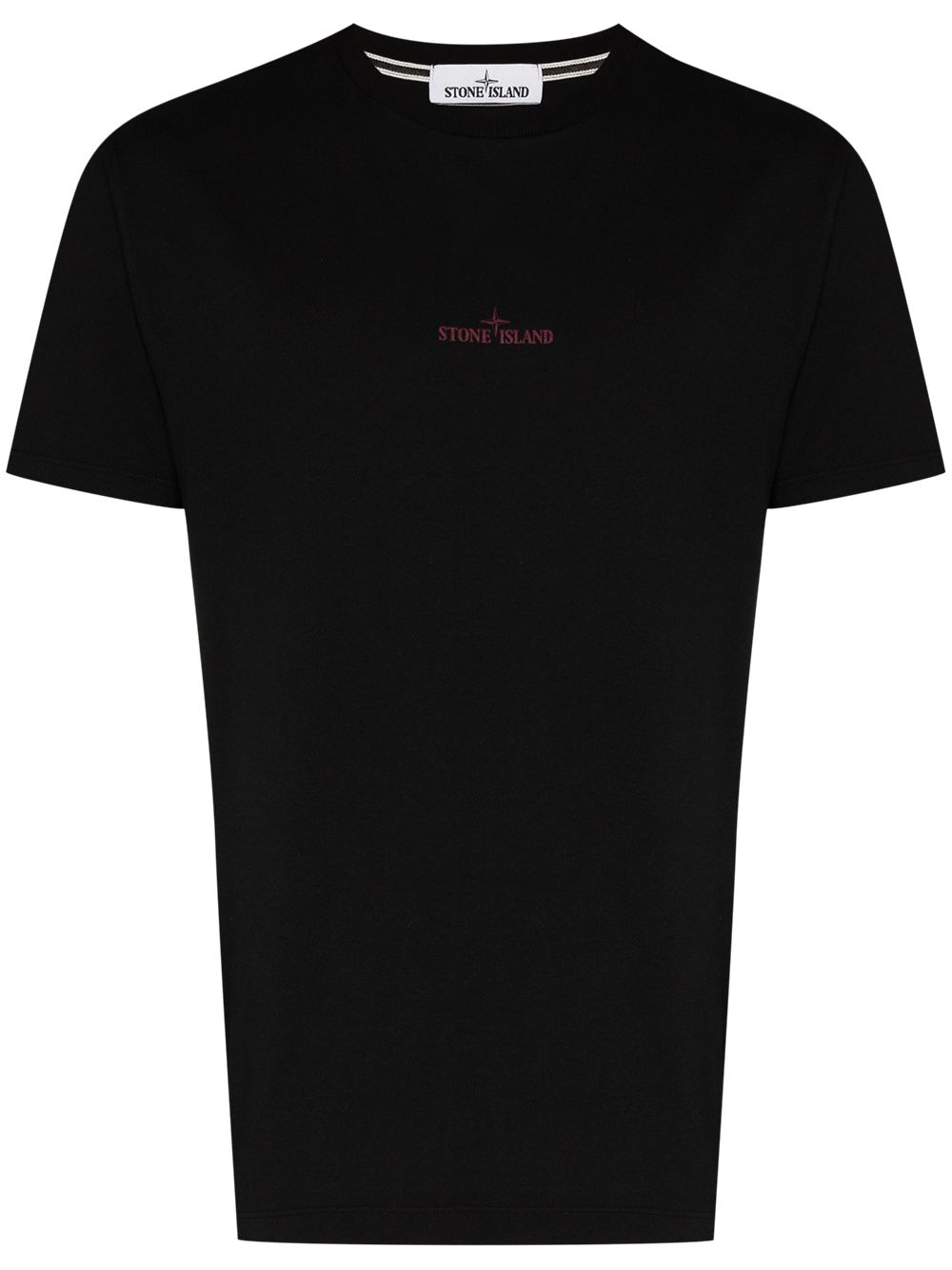 STONE ISLAND Logo Print T-Shirt Black - Maison De Fashion 