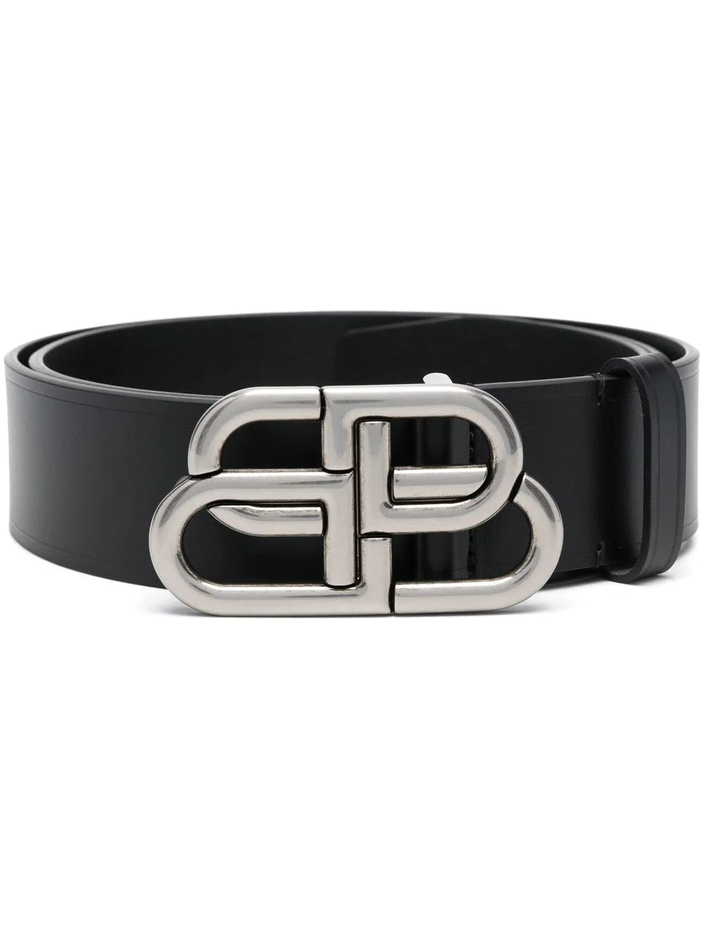 BALENCIAGA BB Extra Large Belt Black/Silver - MAISONDEFASHION.COM