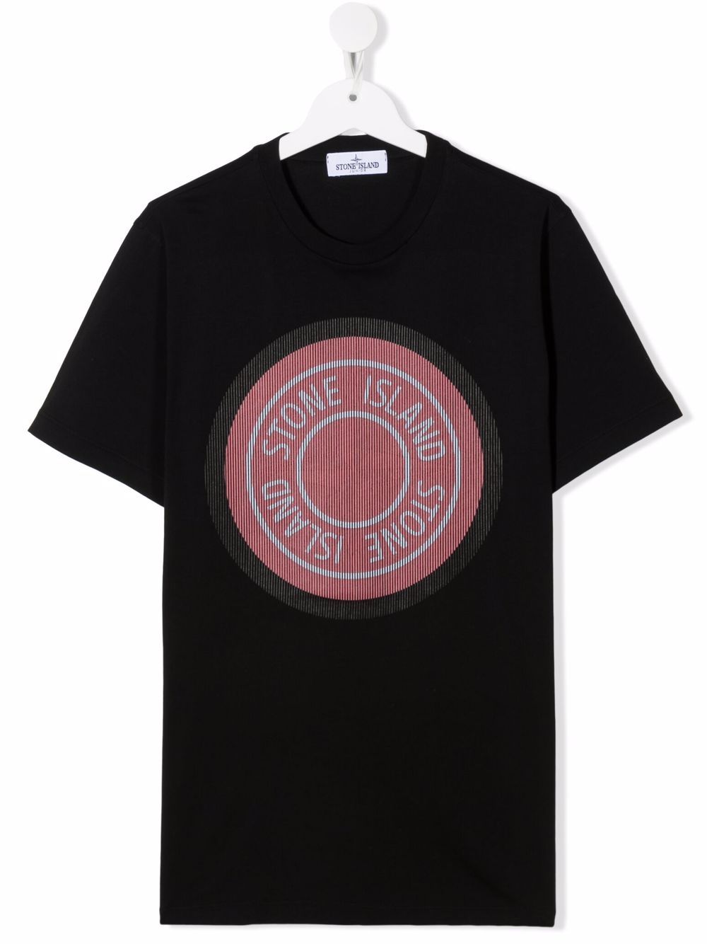 STONE ISLAND KIDS Logo Print T-shirt Black - MAISONDEFASHION.COM