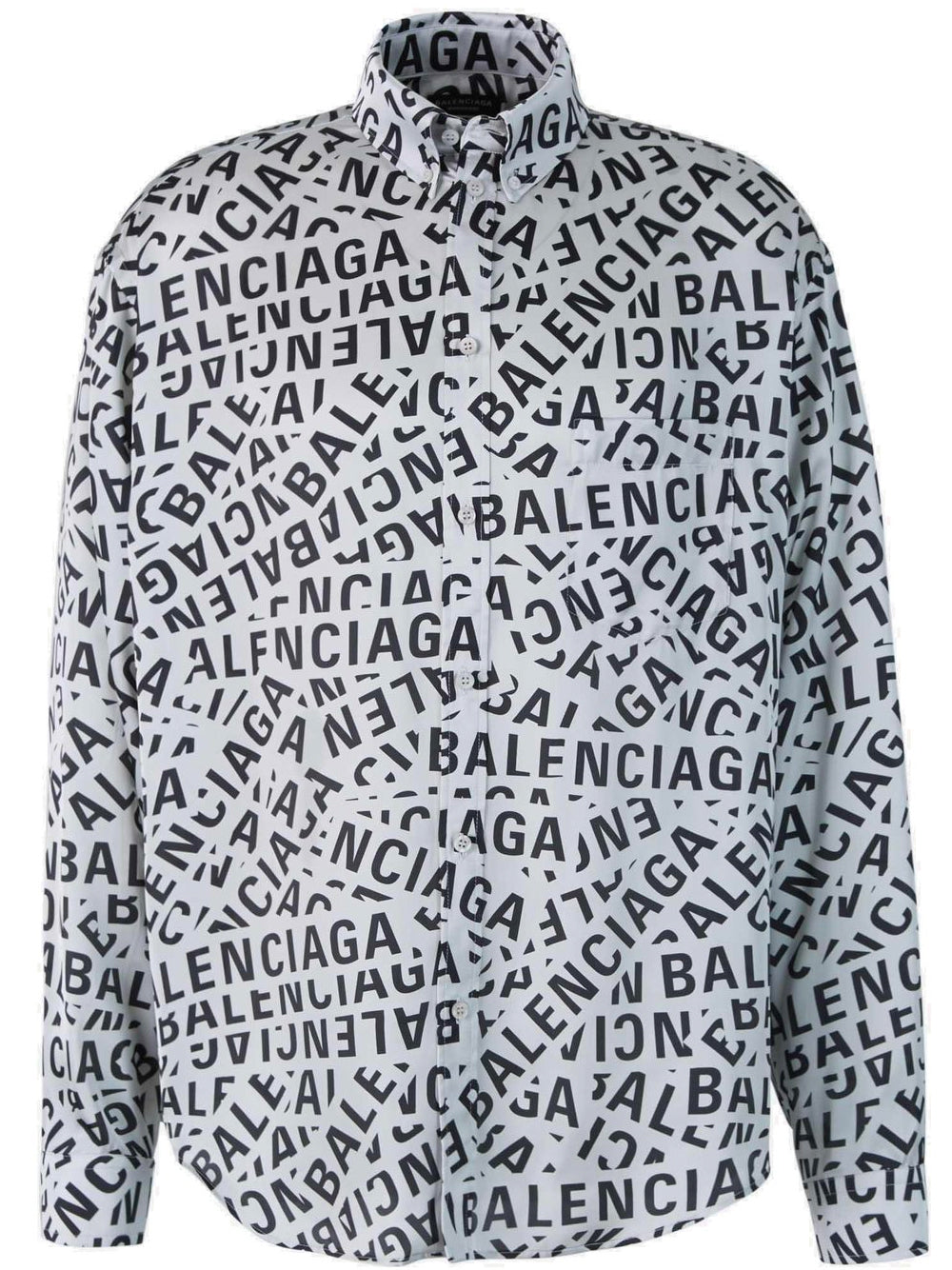 BALENCIAGA Logo Tape Shirt White/Black - MAISONDEFASHION.COM