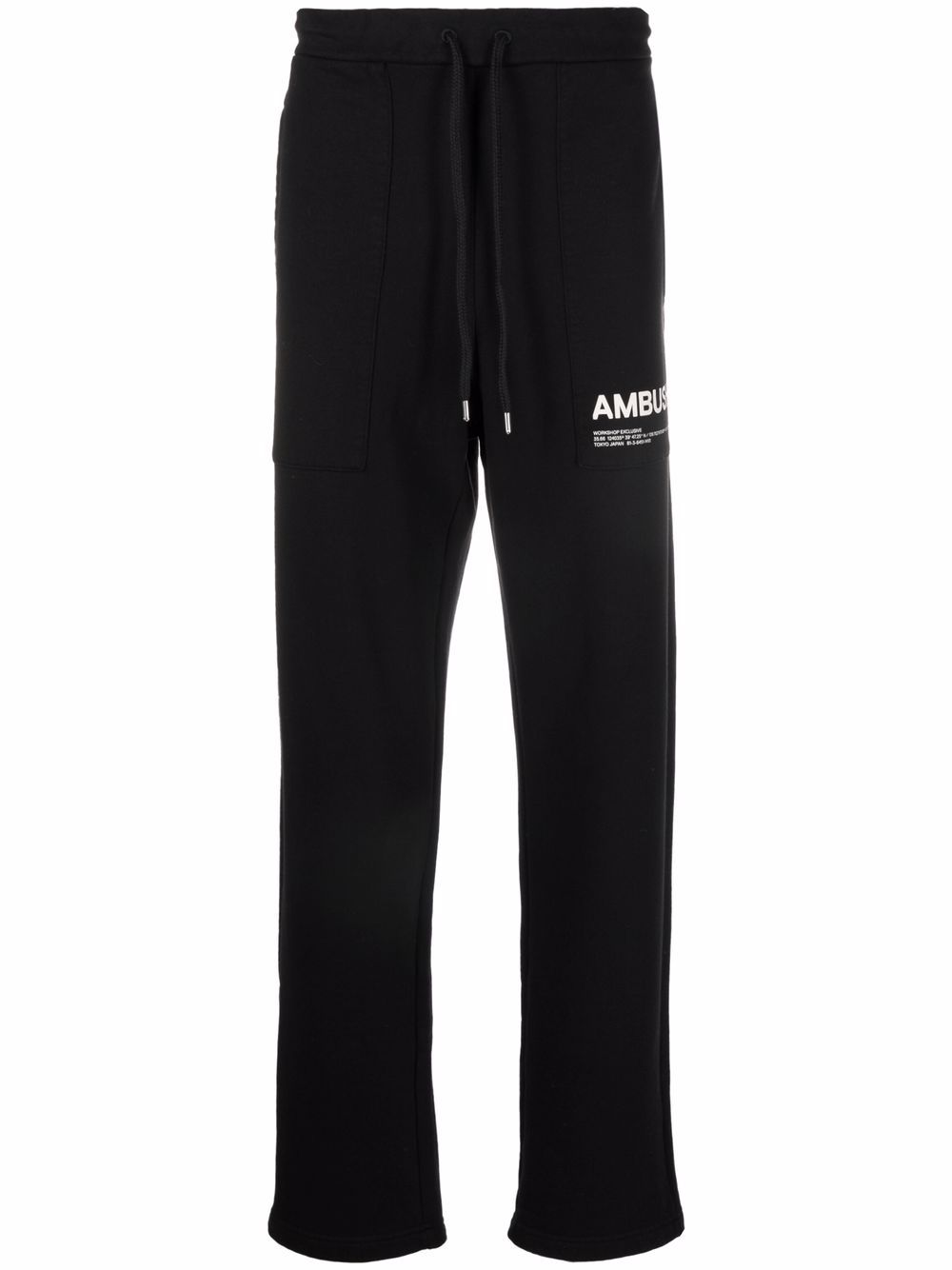 AMBUSH Fleece Workshop Sweat Pants Black - MAISONDEFASHION.COM