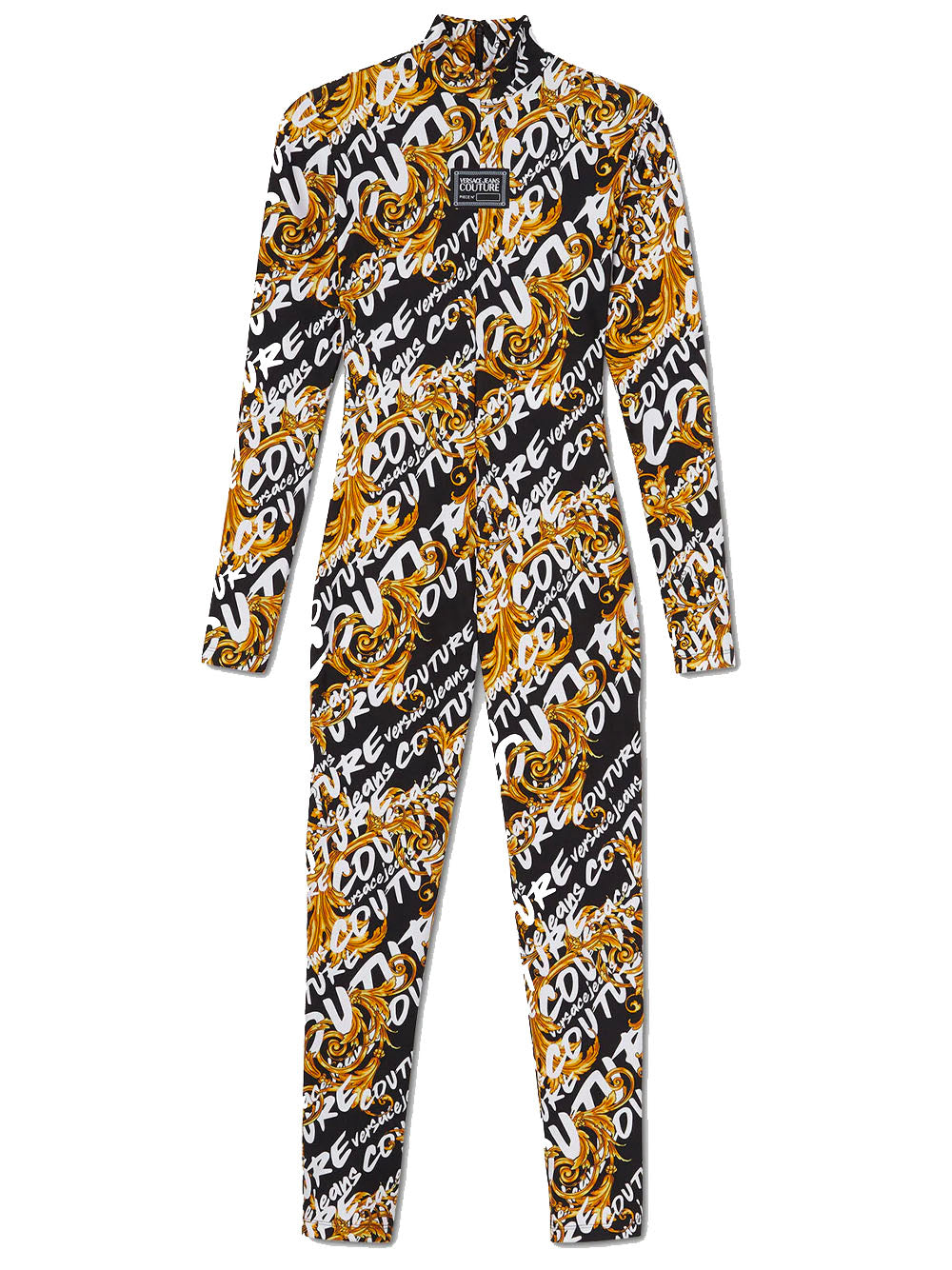 VERSACE WOMEN Baroque Print All Over Logo Jumpsuit Black - MAISONDEFASHION.COM