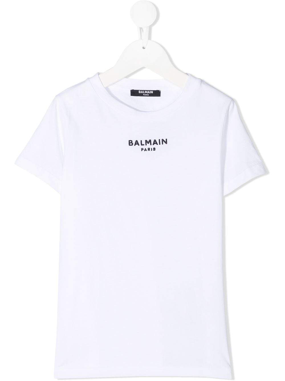 BALMAIN KIDS Logo embroidered t-shirt White - MAISONDEFASHION.COM