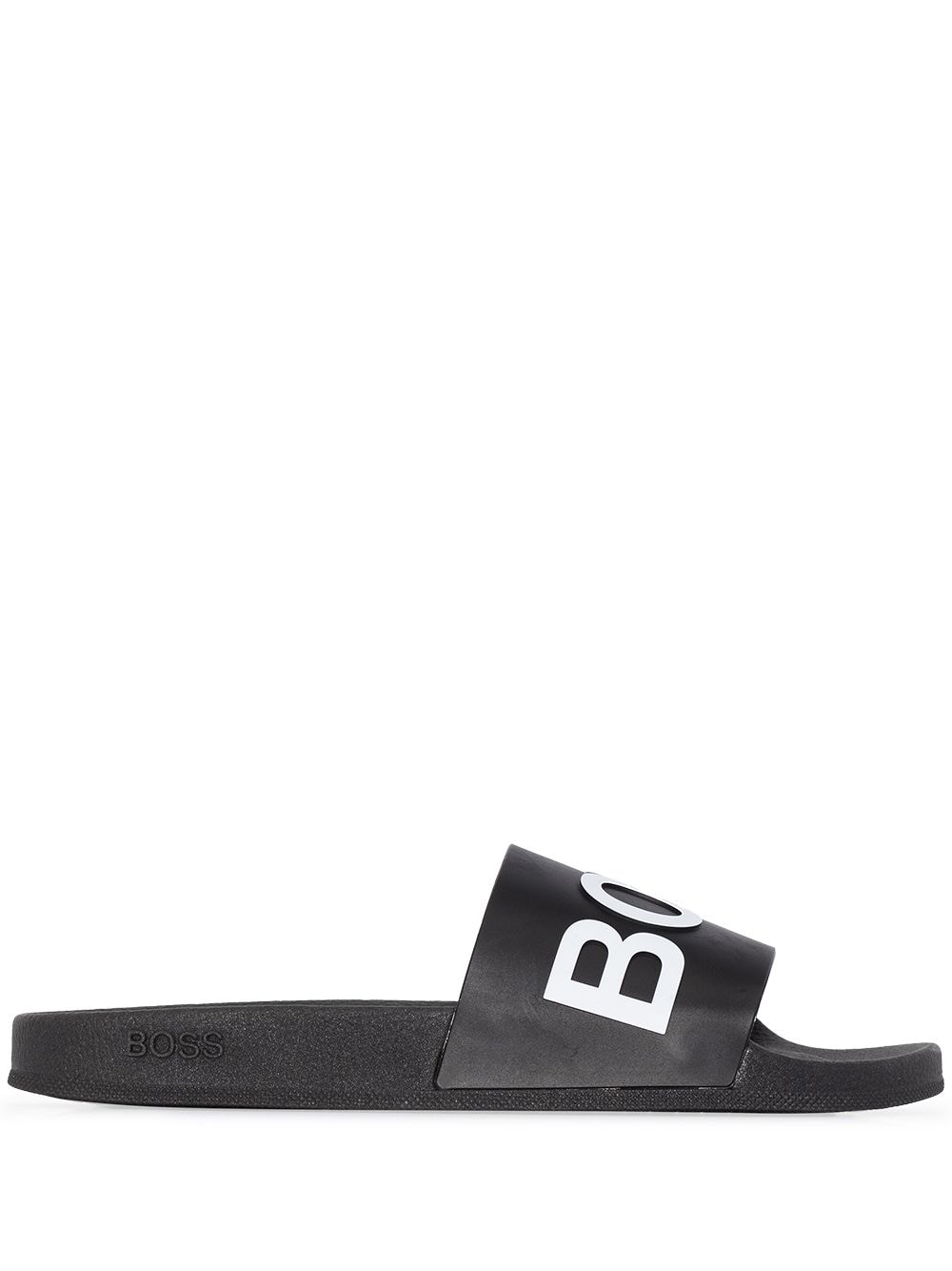 BOSS Boss logo slides Black - MAISONDEFASHION.COM