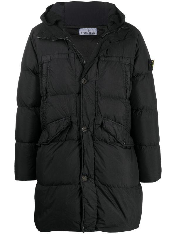 STONE ISLAND Padded Down Coat Black - Maison De Fashion 