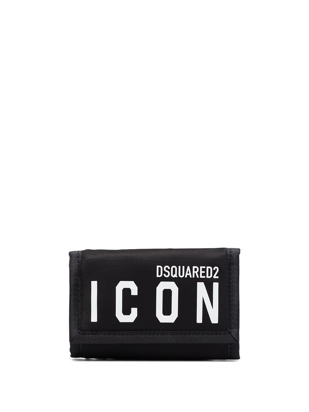 DSQUARED2 Icon Logo Print Wallet Black - MAISONDEFASHION.COM