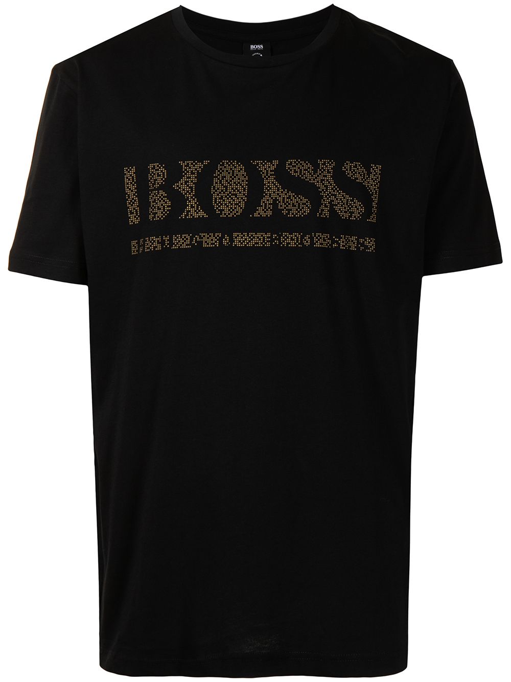 BOSS Logo Pixel T-Shirt Black - MAISONDEFASHION.COM