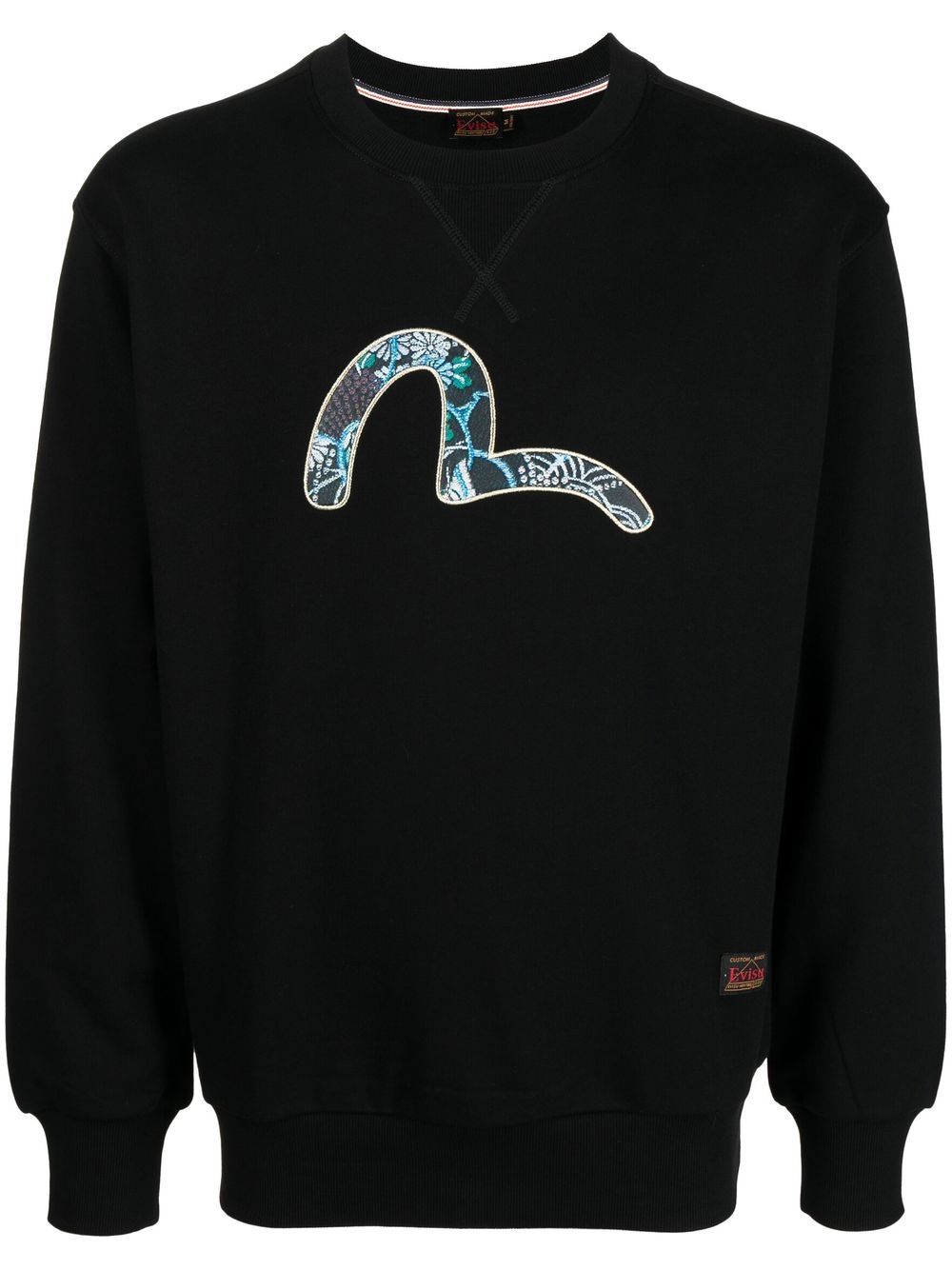 EVISU Rear logo-print sweatshirt Black - MAISONDEFASHION.COM