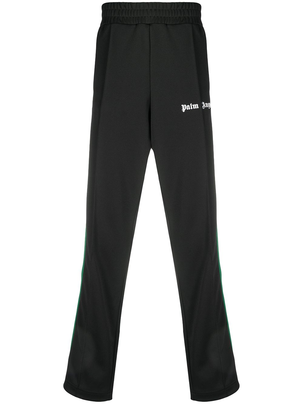 PALM ANGELS College Track Pants Black/Green - MAISONDEFASHION.COM