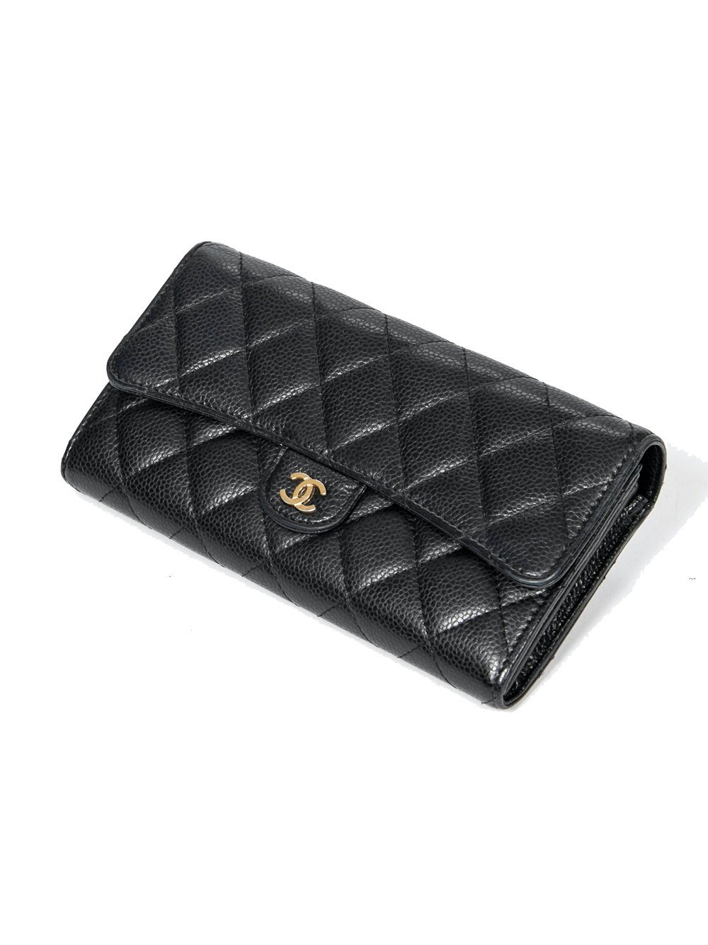 Chanel Pre-Loved Classic Flap Wallet Black - MAISONDEFASHION.COM