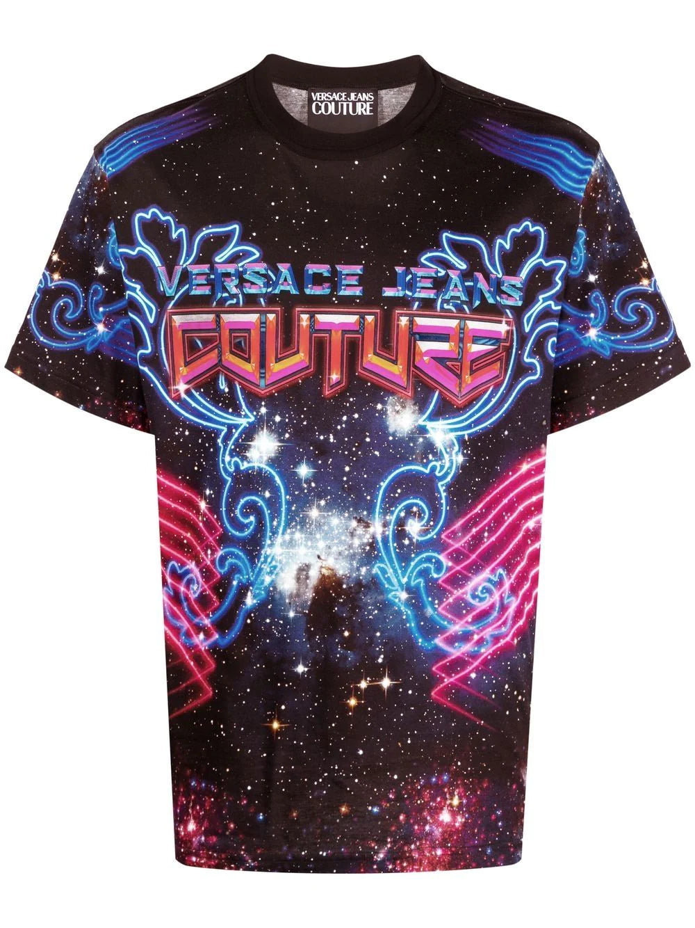 VERSACE Galaxy Couture T-Shirt Multicolour - MAISONDEFASHION.COM