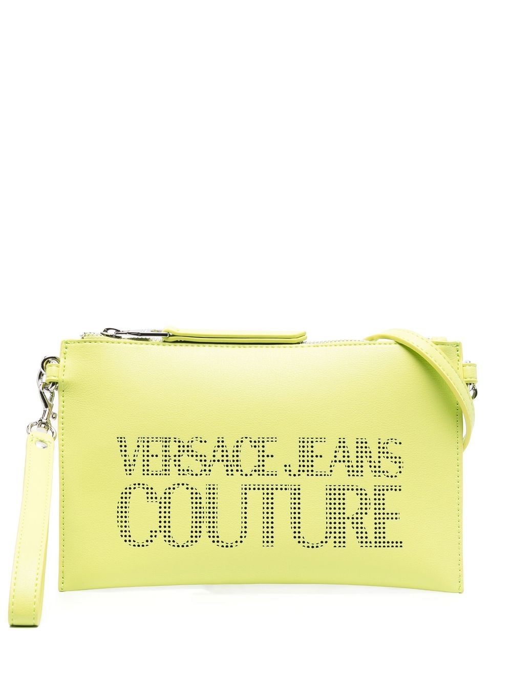 VERSACE JEANS COUTURE Perforated-logo crossbody bag Green - MAISONDEFASHION.COM