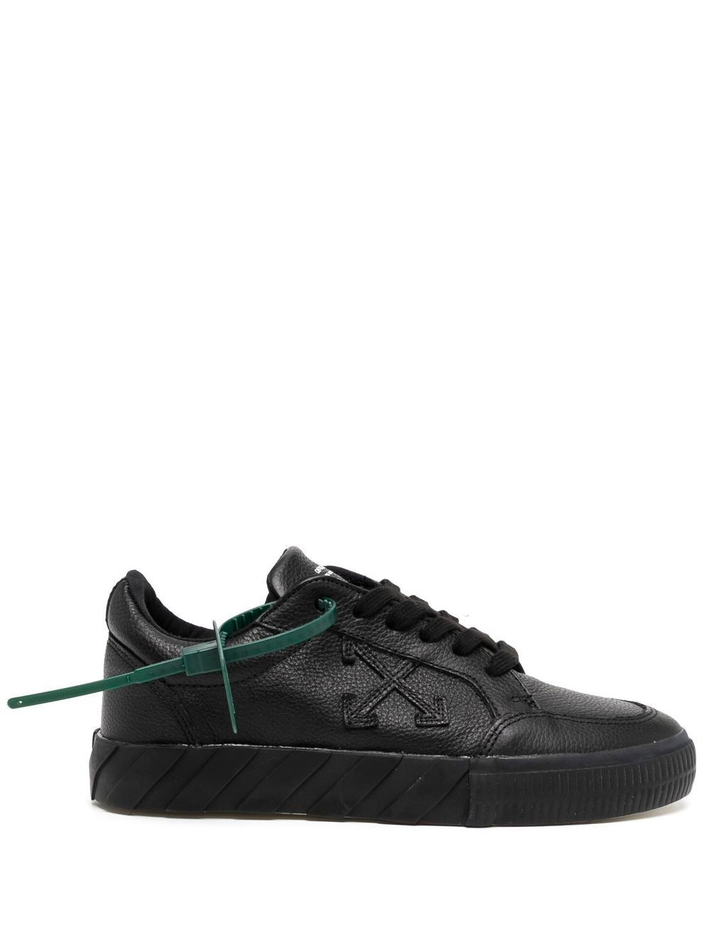 OFF-WHITE WOMEN Vulcanized Lace-up Sneakers Black/Black - MAISONDEFASHION.COM