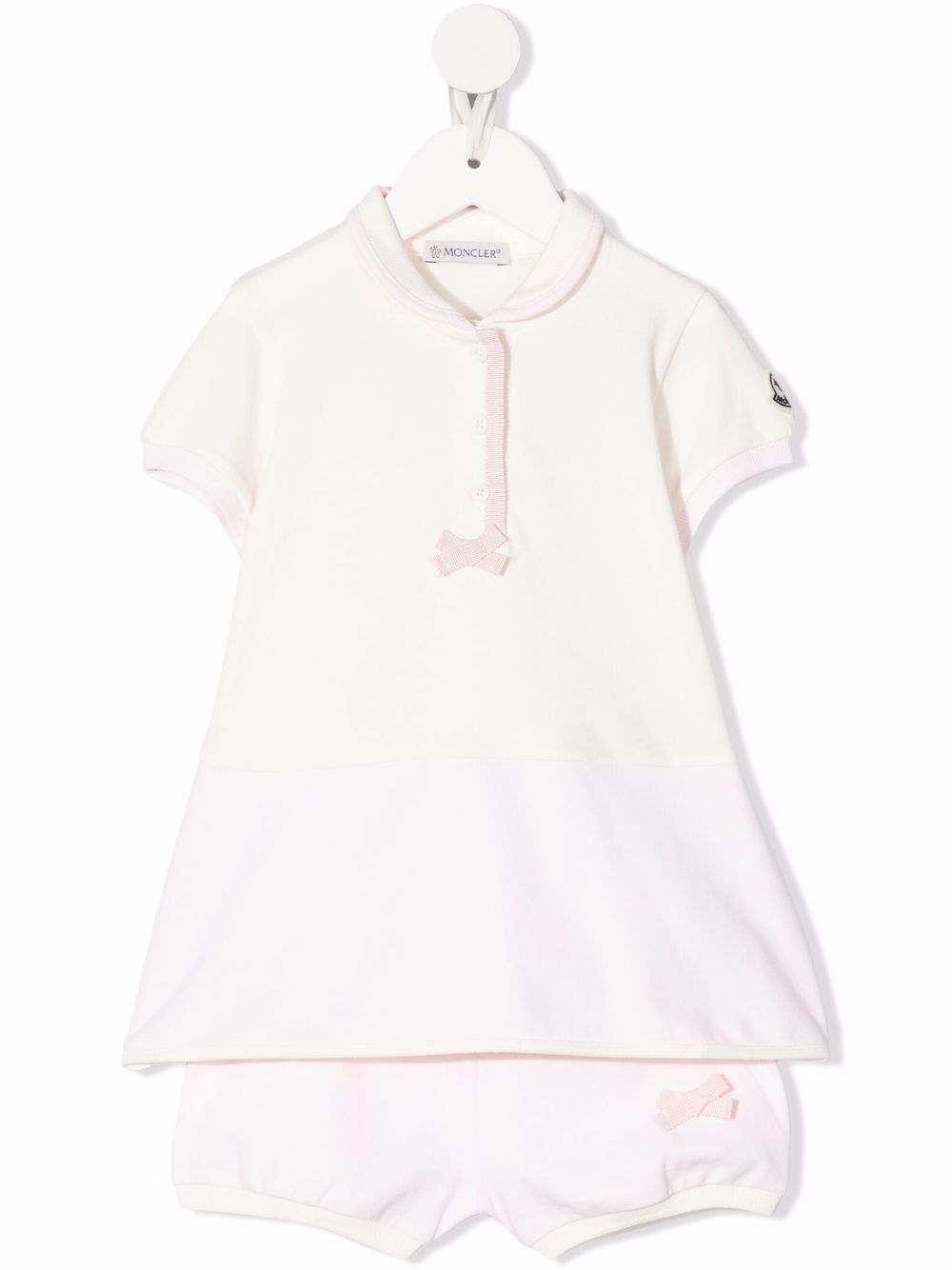 MONCLER BABY Bow Detail Set Pink - MAISONDEFASHION.COM