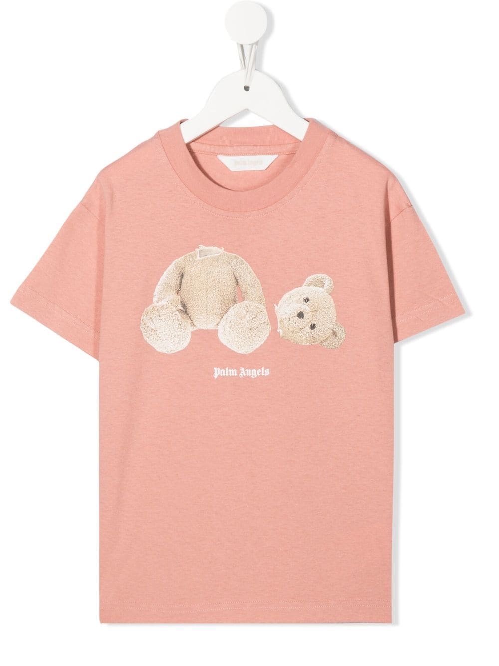 PALM ANGELS KIDS Bear T-Shirt Pink/Brown - MAISONDEFASHION.COM