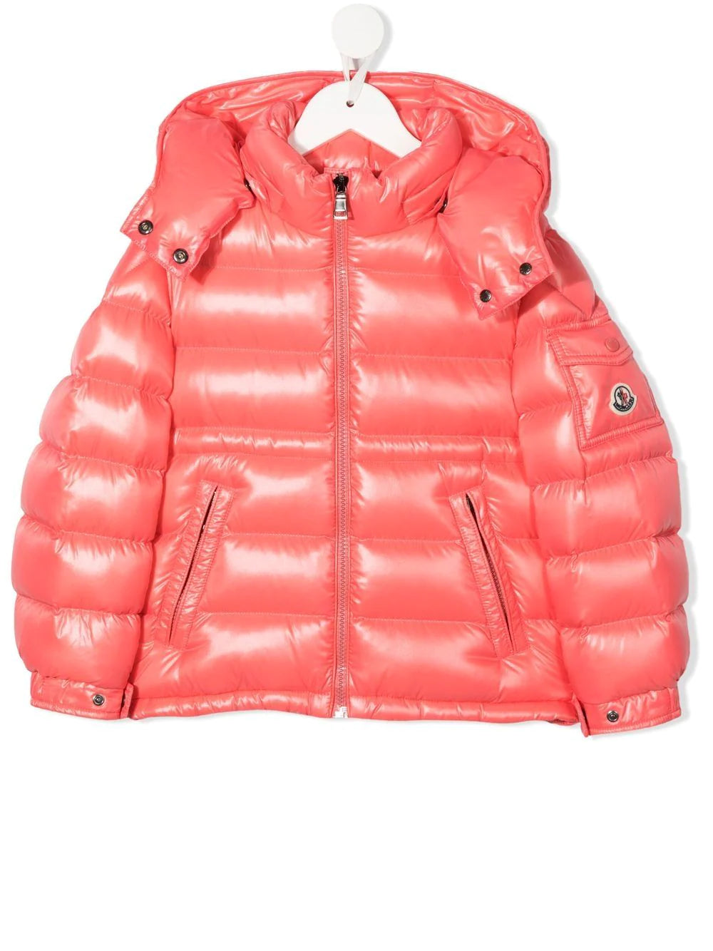 MONCLER KIDS Maire Down Jacket Pink - MAISONDEFASHION.COM