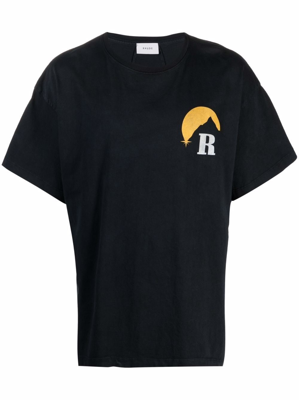 RHUDE Moonlight T-Shirt Black - MAISONDEFASHION.COM