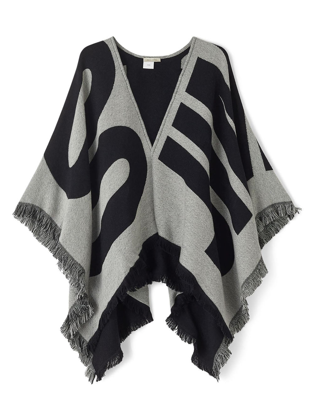 JIMMY CHOO Juul logo poncho Black - MAISONDEFASHION.COM