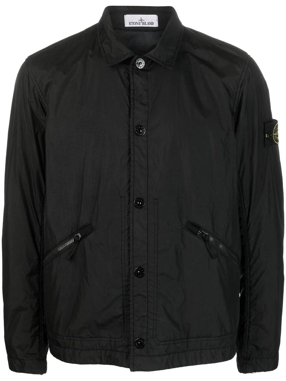 STONE ISLAND Garment Dyed Jacket Black - MAISONDEFASHION.COM