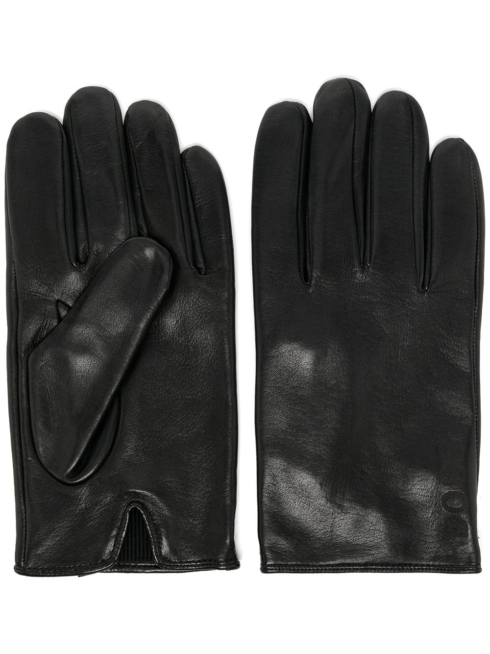 BOSS Nappa Leather Gloves Black - MAISONDEFASHION.COM
