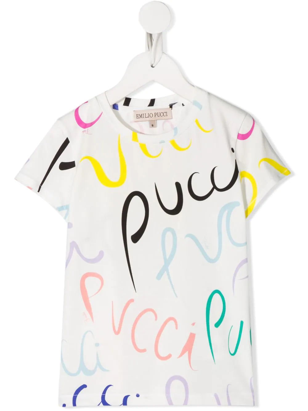 EMILIO PUCCI all over logo print t-shirt white - MAISONDEFASHION.COM