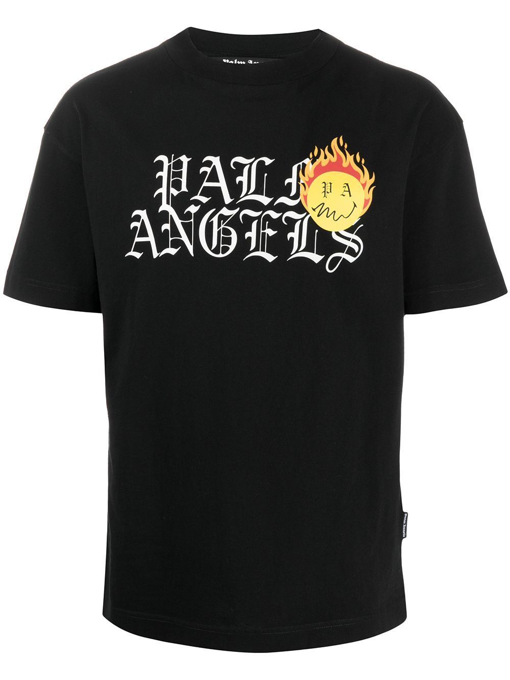 PALM ANGELS Burning Head Logo T-Shirt Black - Maison De Fashion 