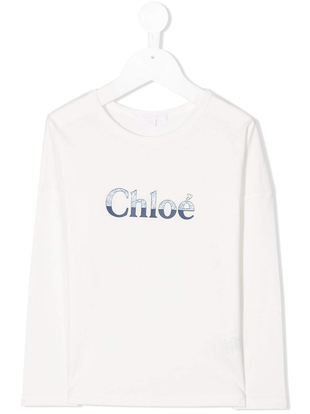 CHLOÉ KIDS Print Logo T-Shirt White - Maison De Fashion 