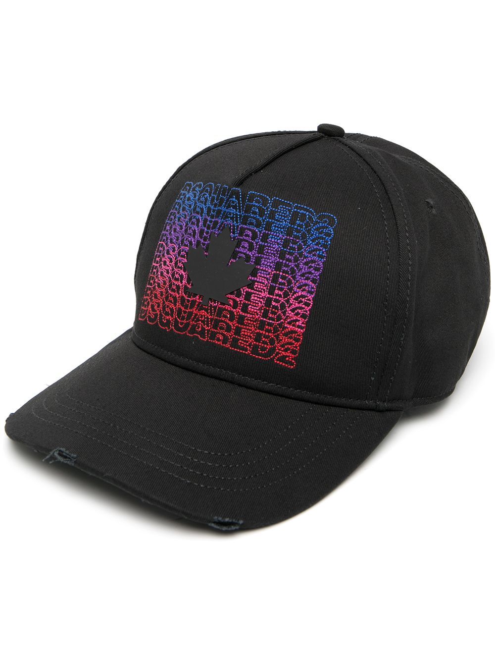 DSQUARED2 Multicoloured Repeated Logo Cap Black - MAISONDEFASHION.COM