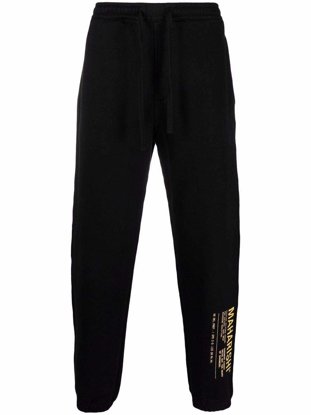 MAHARISHI Miltype straight-leg cotton joggers Black - MAISONDEFASHION.COM