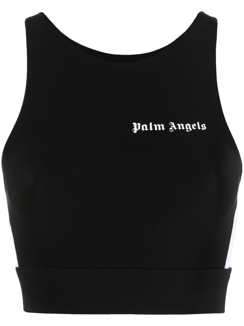 PALM ANGELS WOMEN Logo-print sleeveless tank top Black - MAISONDEFASHION.COM