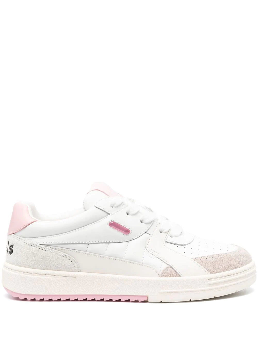 PALM ANGELS WOMEN Palm University Sneakers White/Pink - MAISONDEFASHION.COM