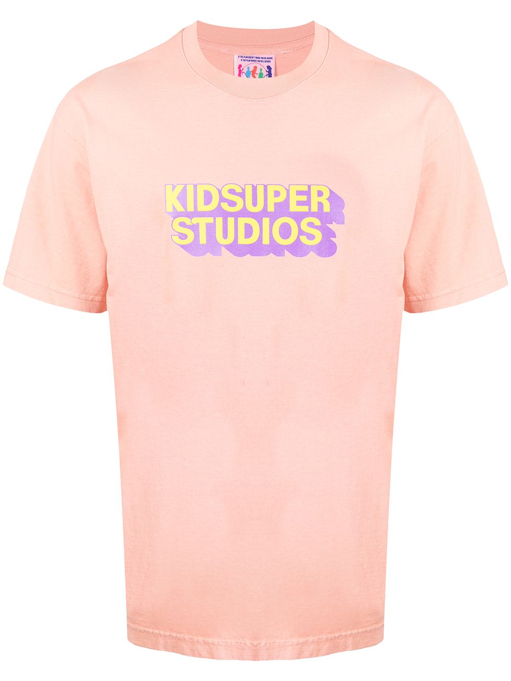 KIDSUPER Logo Tee Pink - MAISONDEFASHION.COM