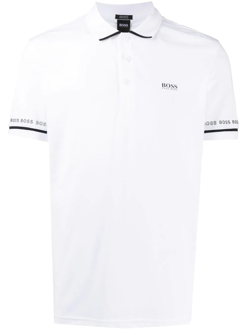 Hugo Boss Polo Shirt in Logo Details White - MAISONDEFASHION.COM