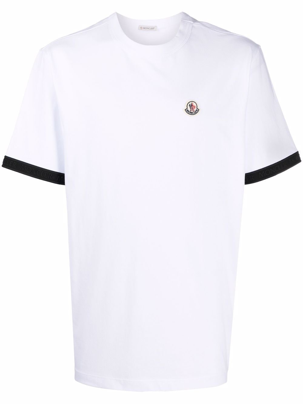 MONCLER Logo Patch T-Shirt White - MAISONDEFASHION.COM