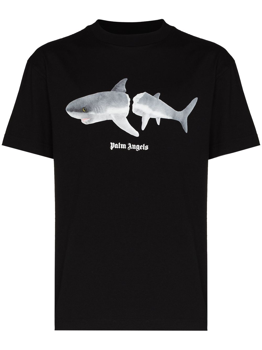 PALM ANGELS Shark Classic T-Shirt Black - MAISONDEFASHION.COM
