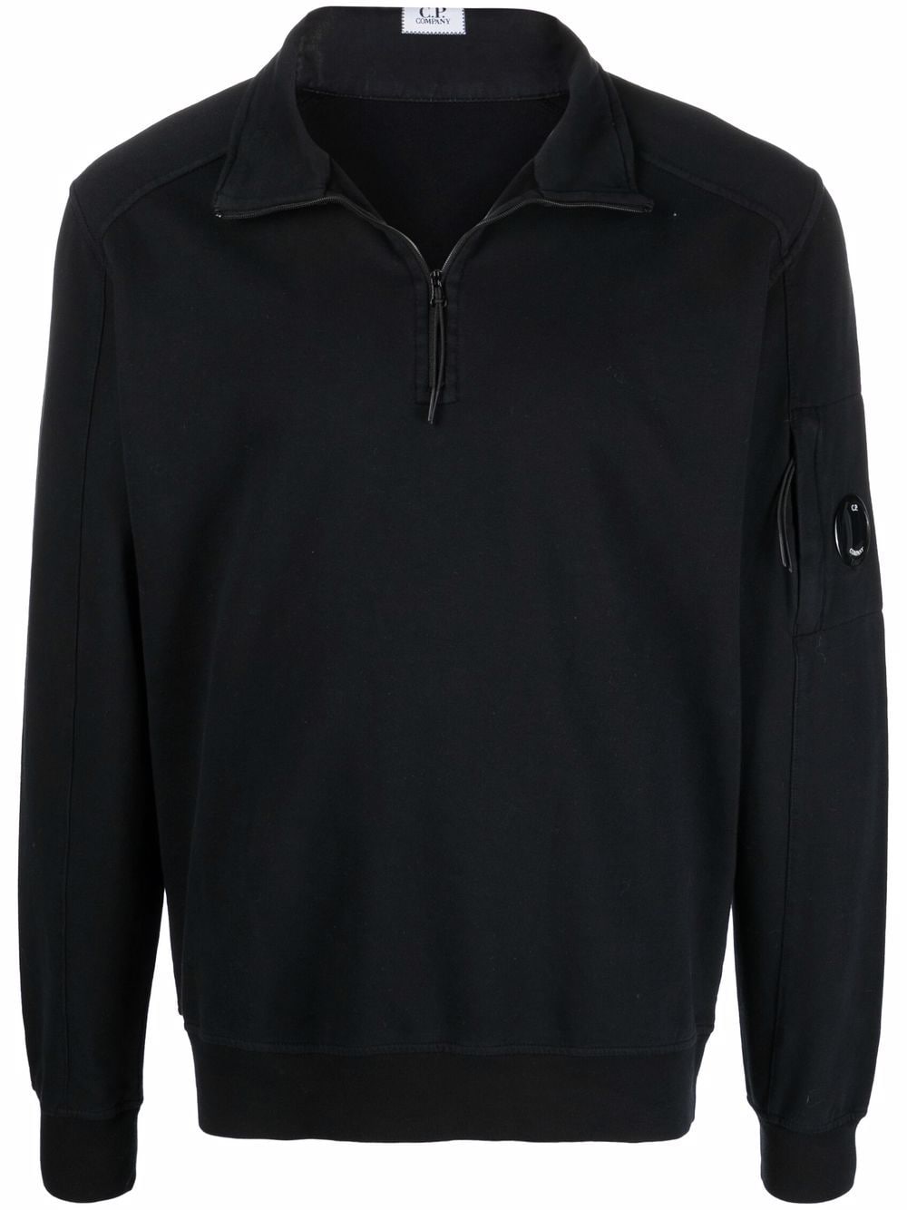 C.P. COMPANY half-zip fleece jumper Black - MAISONDEFASHION.COM
