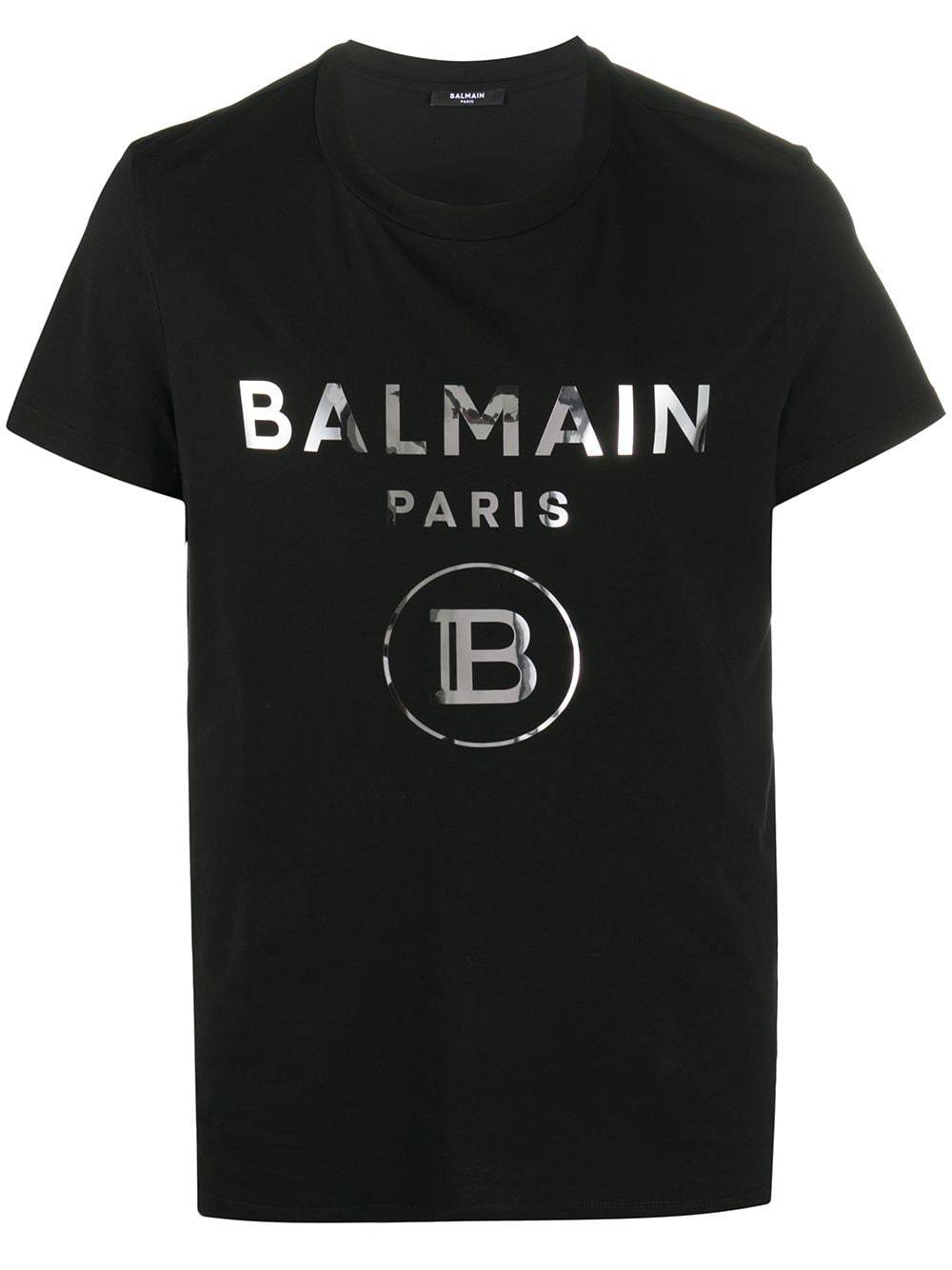 BALMAIN Mirrored Logo T-Shirt Black - Maison De Fashion 