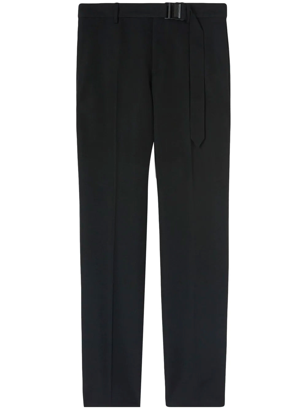 OFF-WHITE Buckle Dry Wool Slim Trousers Black - MAISONDEFASHION.COM