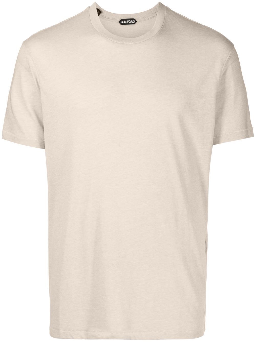 TOM FORD Short-Sleeved T-shirt Beige - MAISONDEFASHION.COM