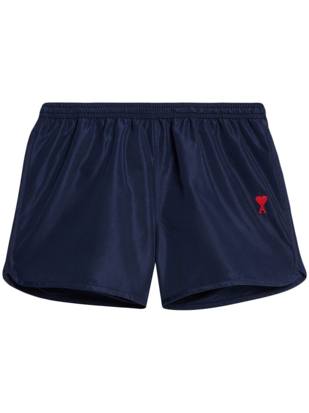 AMI PARIS Embroidered Logo Swim Shorts Navy - MAISONDEFASHION.COM