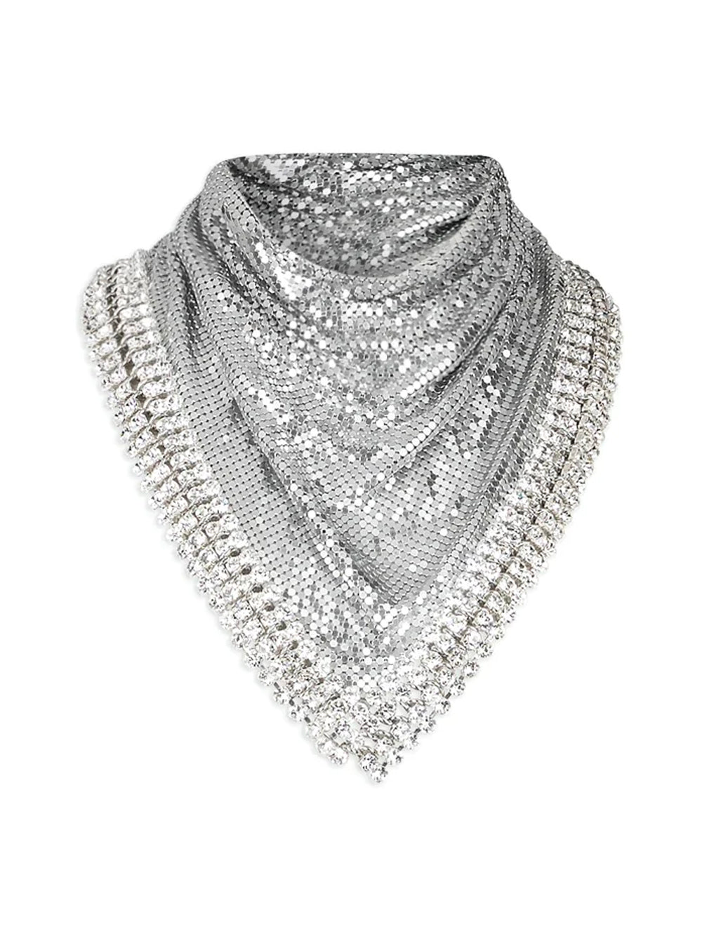 PACO RABANNE Pixel Scarf Silver - MAISONDEFASHION.COM