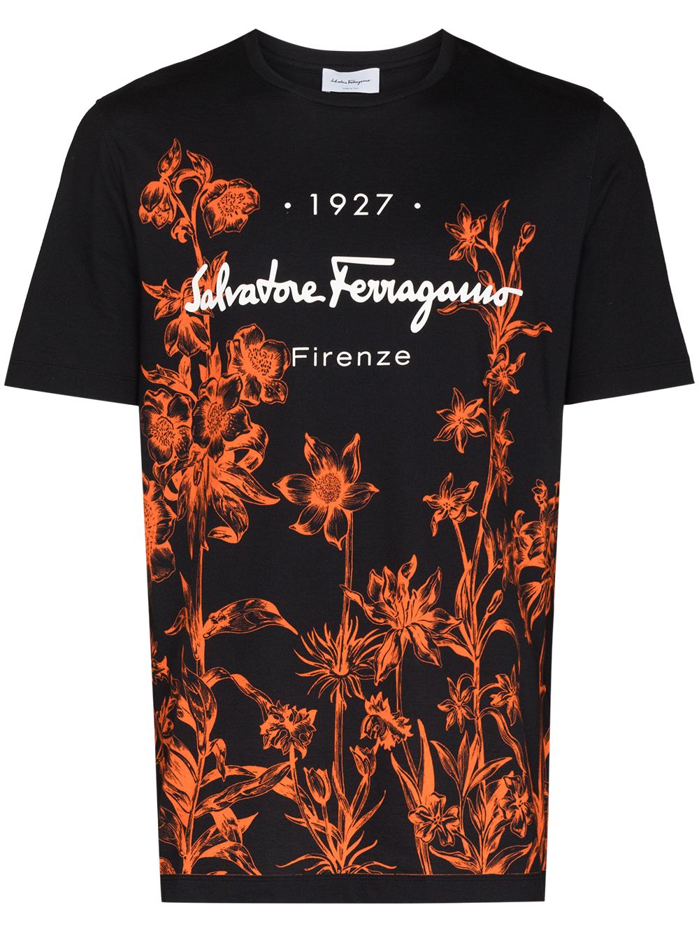 Salvatore Ferragamo on sale Logo-Print Cotton T-Shirt