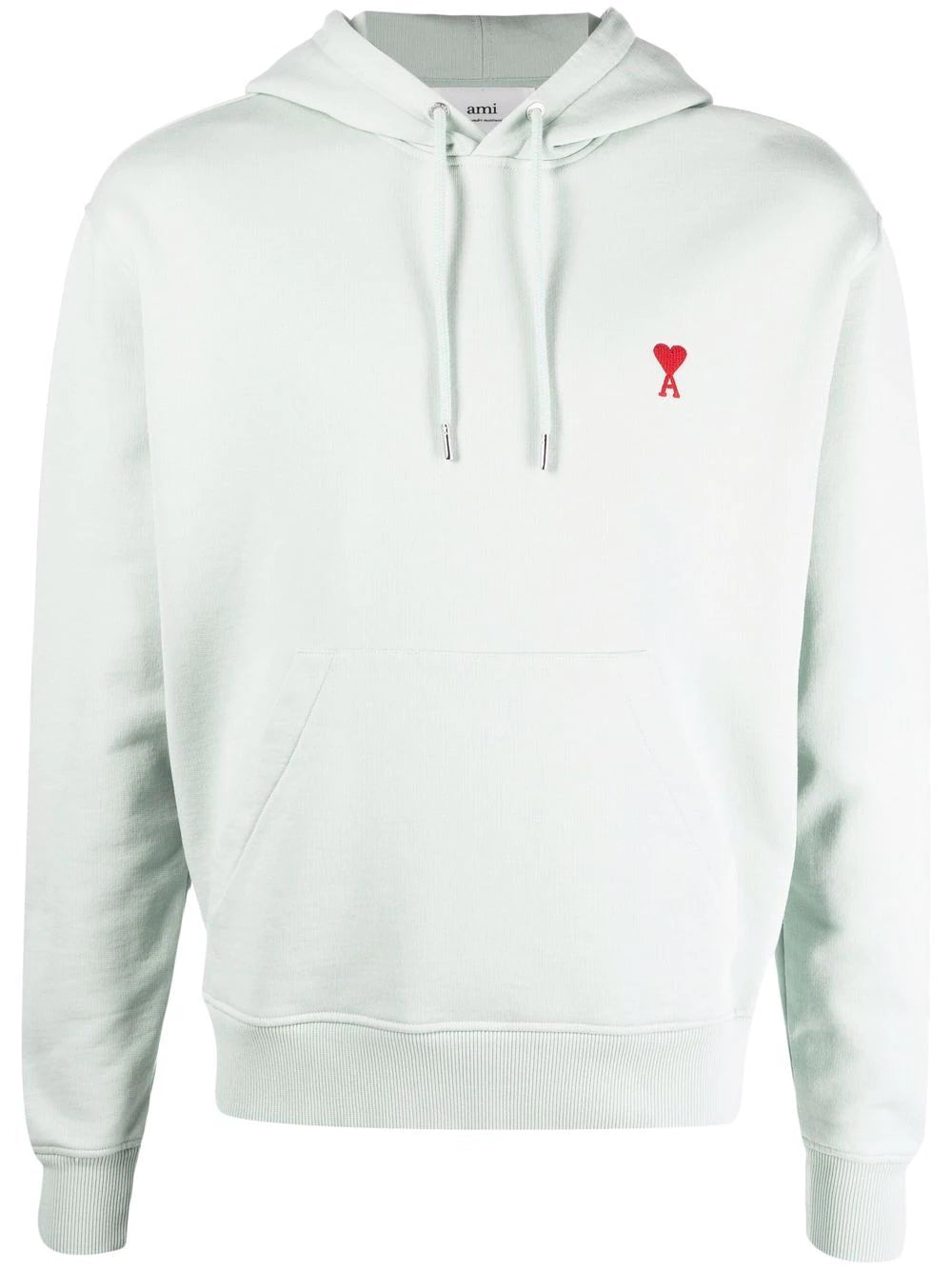 AMI PARIS Ami De Coeur Logo Hoodie Pale Green - MAISONDEFASHION.COM