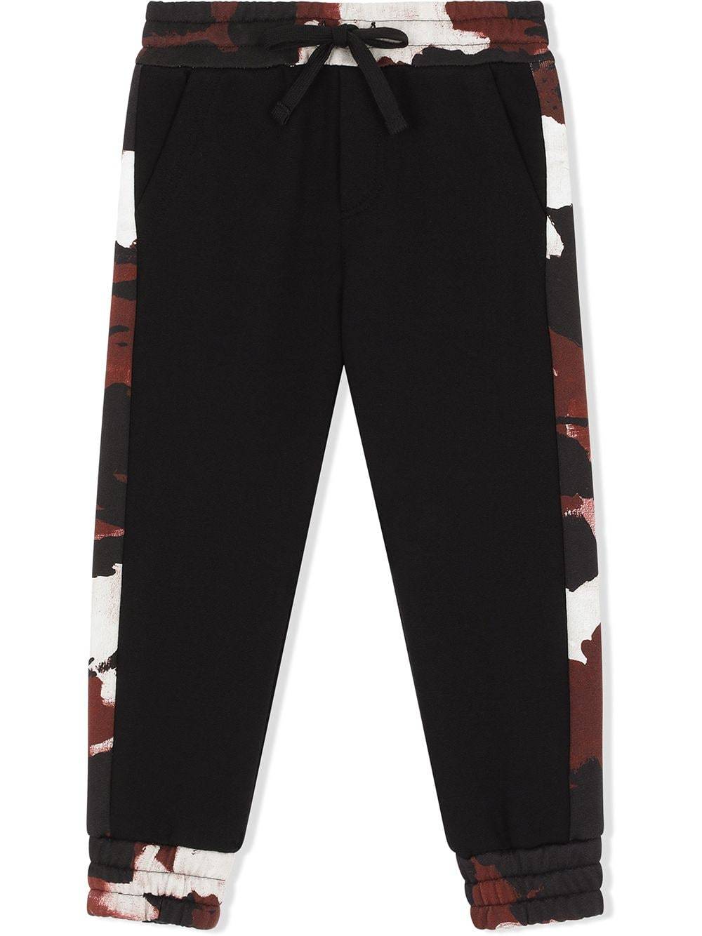 DOLCE & GABBANA KIDS Camouflage Print Track Pants Black - MAISONDEFASHION.COM