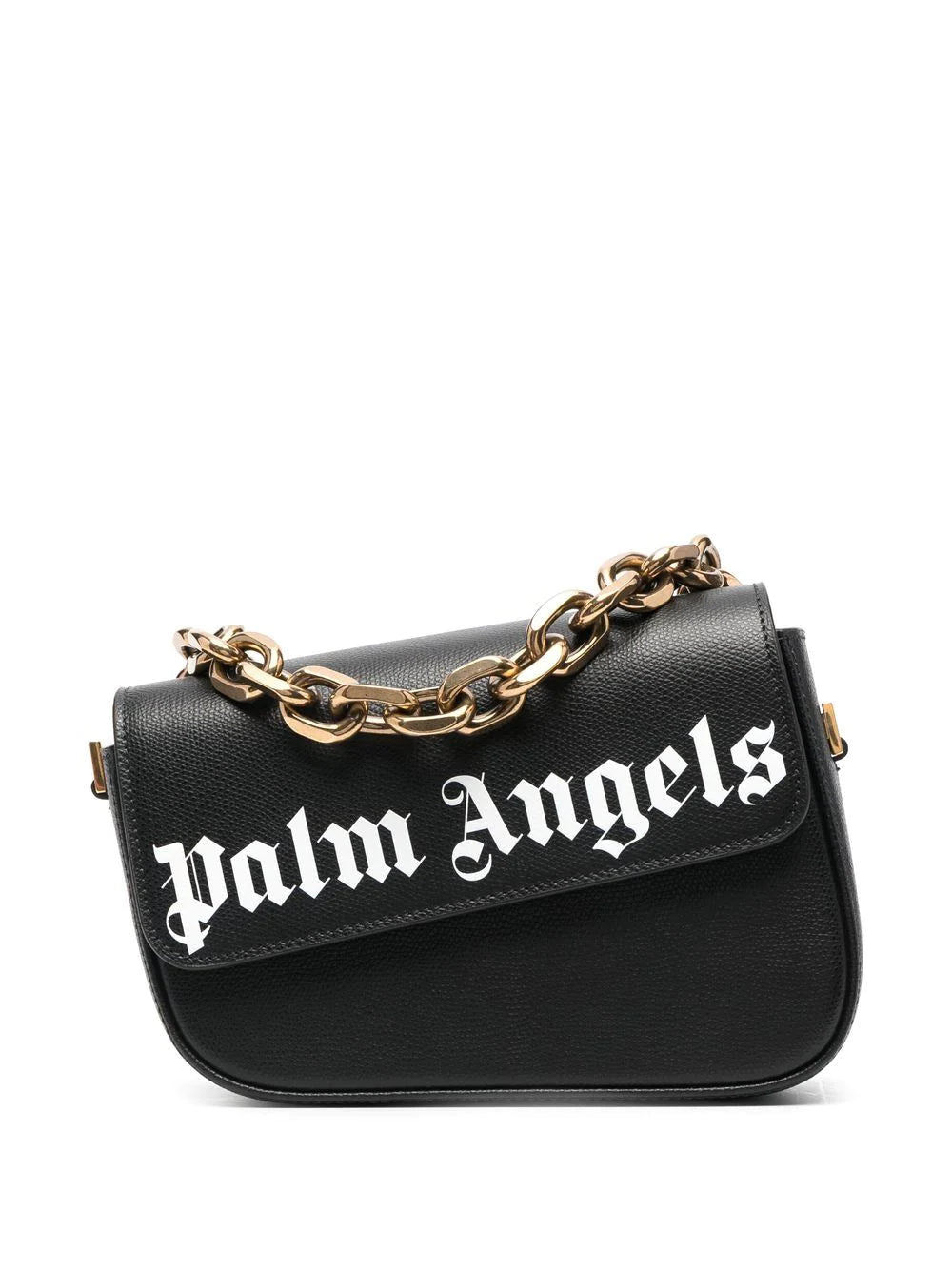 PALM ANGELS WOMEN Crash Bag GM Black/White - MAISONDEFASHION.COM