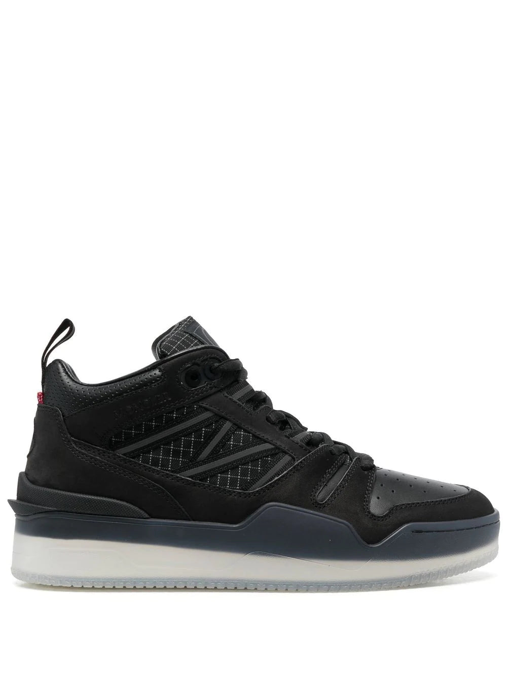 MONCLER Pivot Mid High-Top Sneakers Black - MAISONDEFASHION.COM