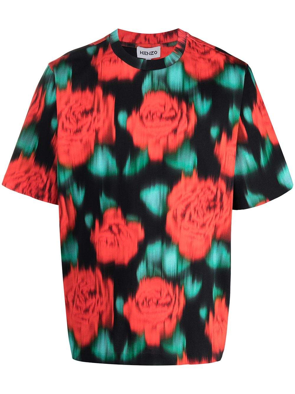 KENZO Floral Blur Effect T-shirt - MAISONDEFASHION.COM