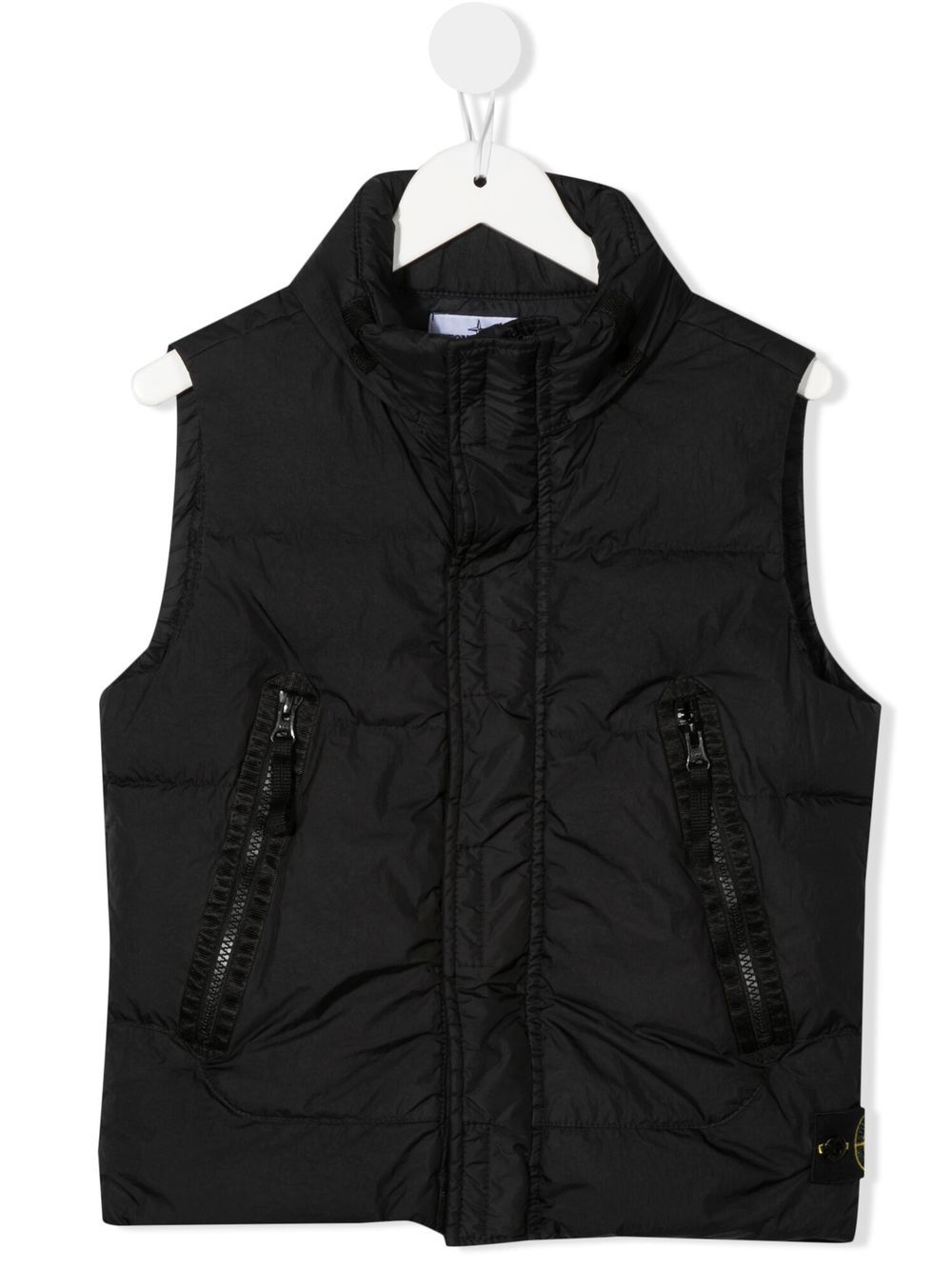 STONE ISLAND KIDS Logo-Patch Gilet Black - MAISONDEFASHION.COM