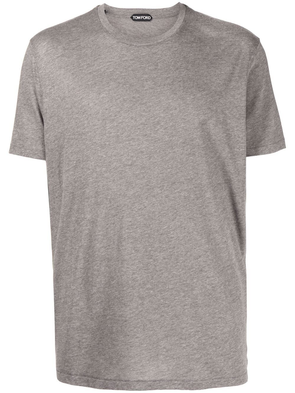 TOM FORD Melange-effect crew-neck T-shirt Grey - MAISONDEFASHION.COM