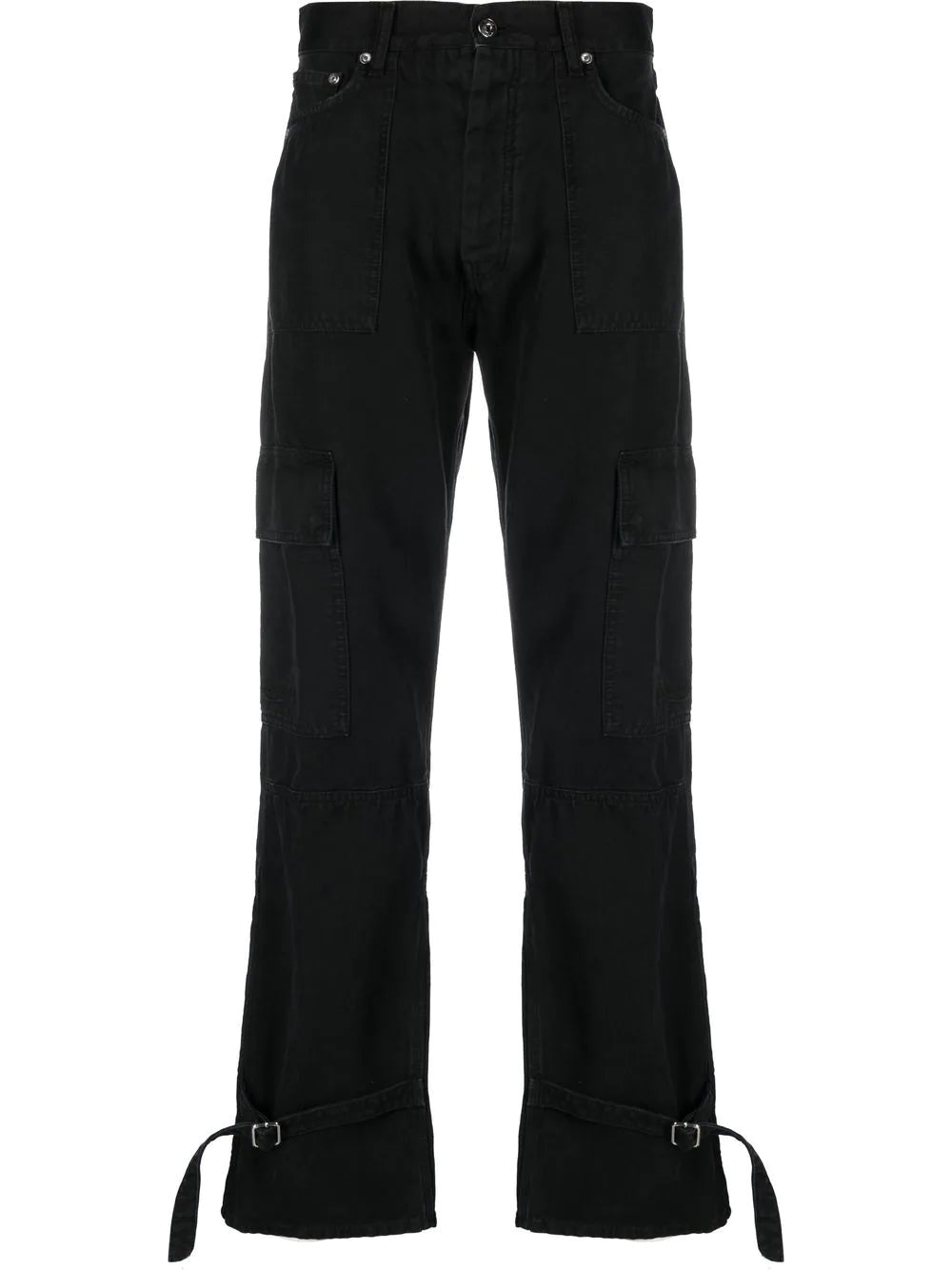 OFF-WHITE Wave Off Canvas Cargo Pants Black/Black - MAISONDEFASHION.COM